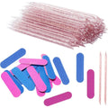 50PCS Double Sided Mini Nail Files & Cuticle Sticks Manicure Kit Nail File Set Nixie 50 Nail Stick-Buffer