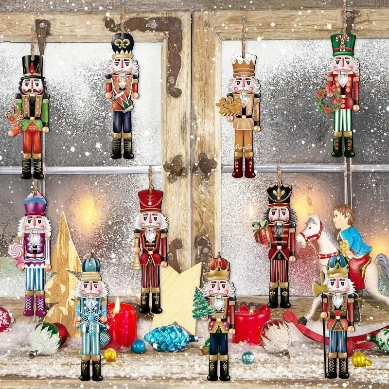 Christmas Nutcracker Figurines 12-Pc Set | Holiday Decor Holiday Figurine Set Nixie