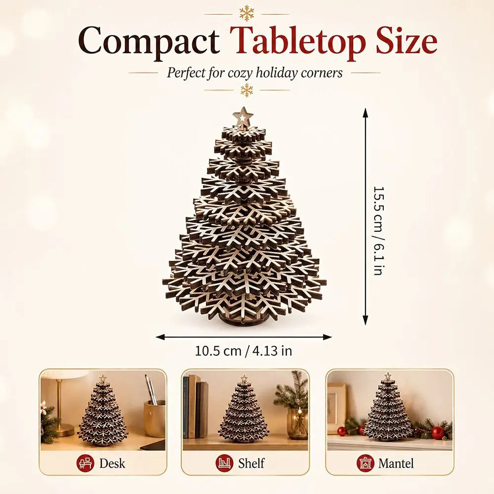 DIY Wood Christmas Tree Ornament with Snowflake Plate – Desktop