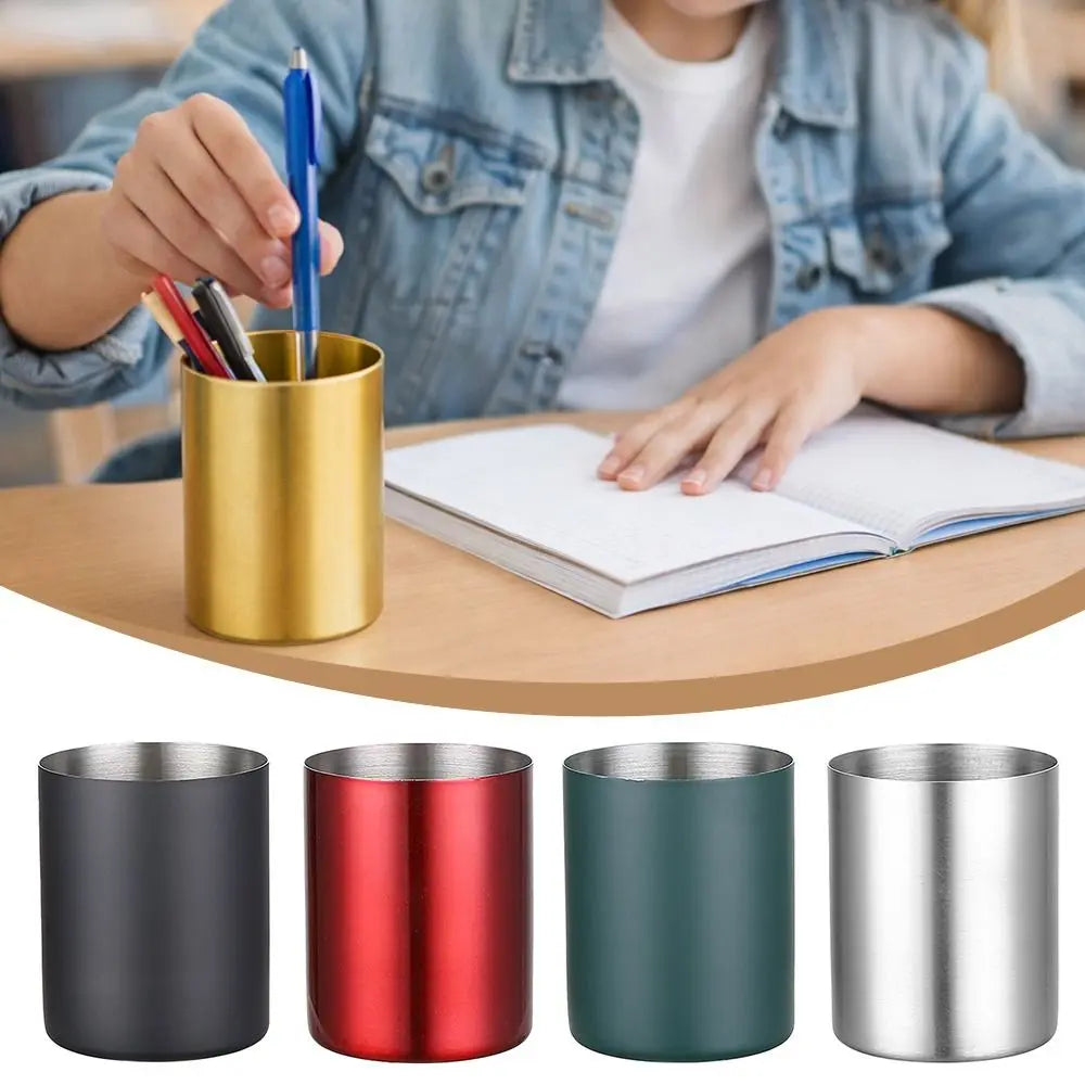 Stainless Steel Pen Holder – Desktop Organizer for Office & School Pen Holder Nixie