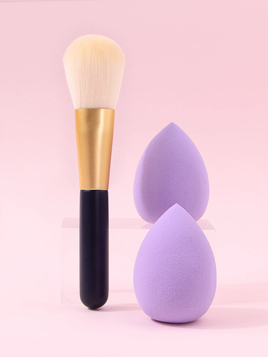 3-Piece Makeup Set: Blush Brush + 2 Water Drop Sponges Makeup Brush Set Nixie