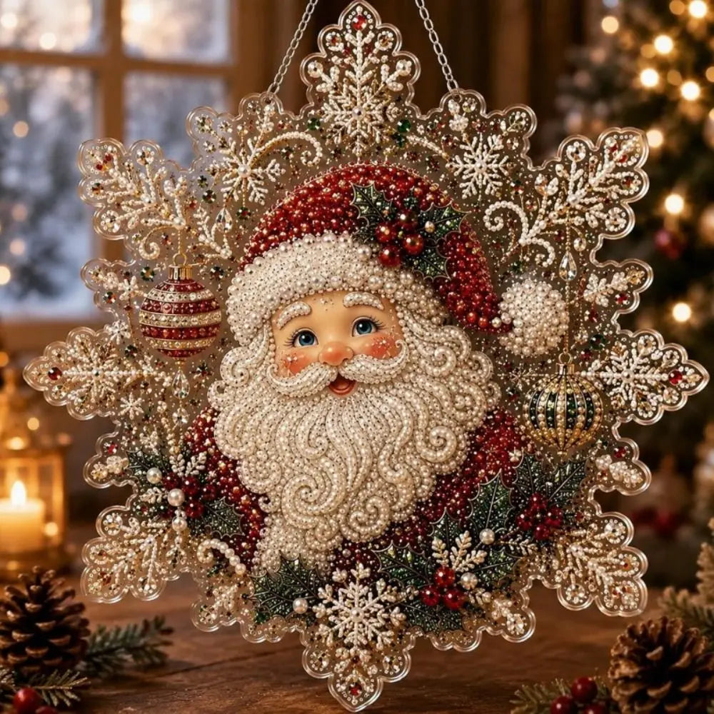 5D Snowflake Diamond Painting Christmas Ornament Kit | DIY Diamond Painting Kit Nixie