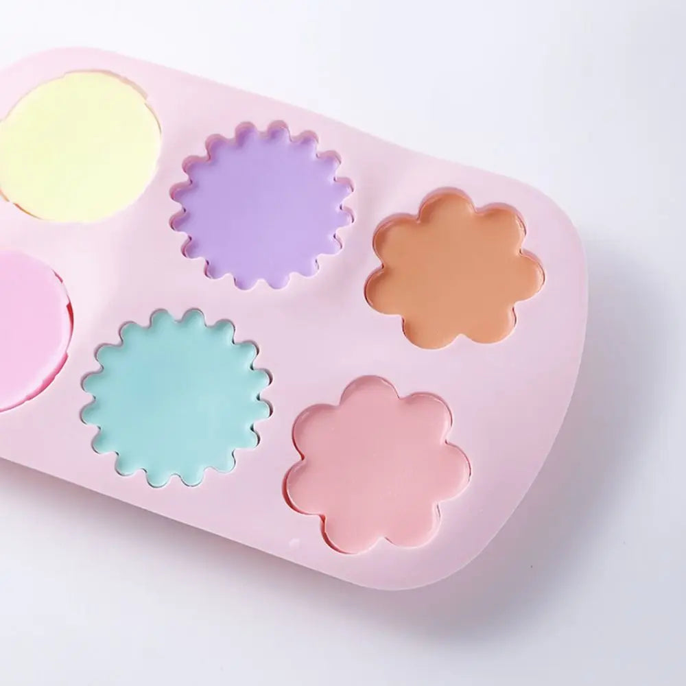 6-Cavity Flower Silicone Mold for Soap, Chocolate & Pudding Silicone Baking Mold Nixie