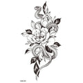 Rose Floral Temporary Tattoo Sticker – Waterproof Body Art Temporary Tattoo Nixie XQB-283