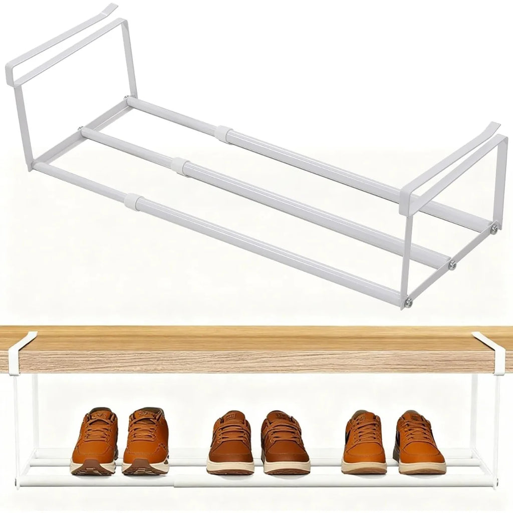 Adjustable Under Shelf Shoe Rack – Hanging Cabinet Organizer