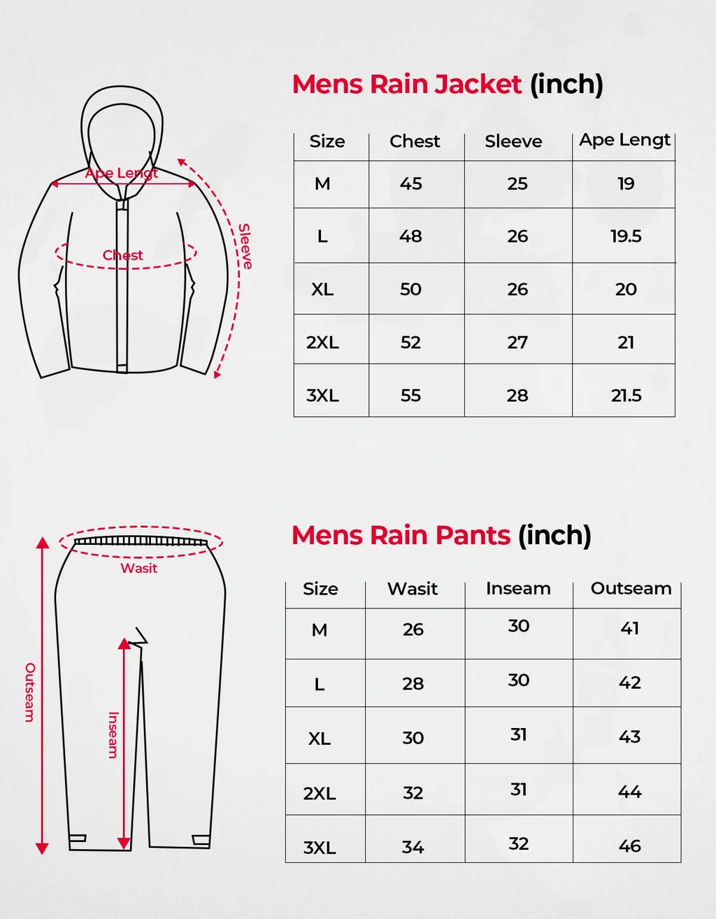 KEMITOUR Men's Waterproof Rain Suit – Jacket & Pants Set Rain Suit Nixie