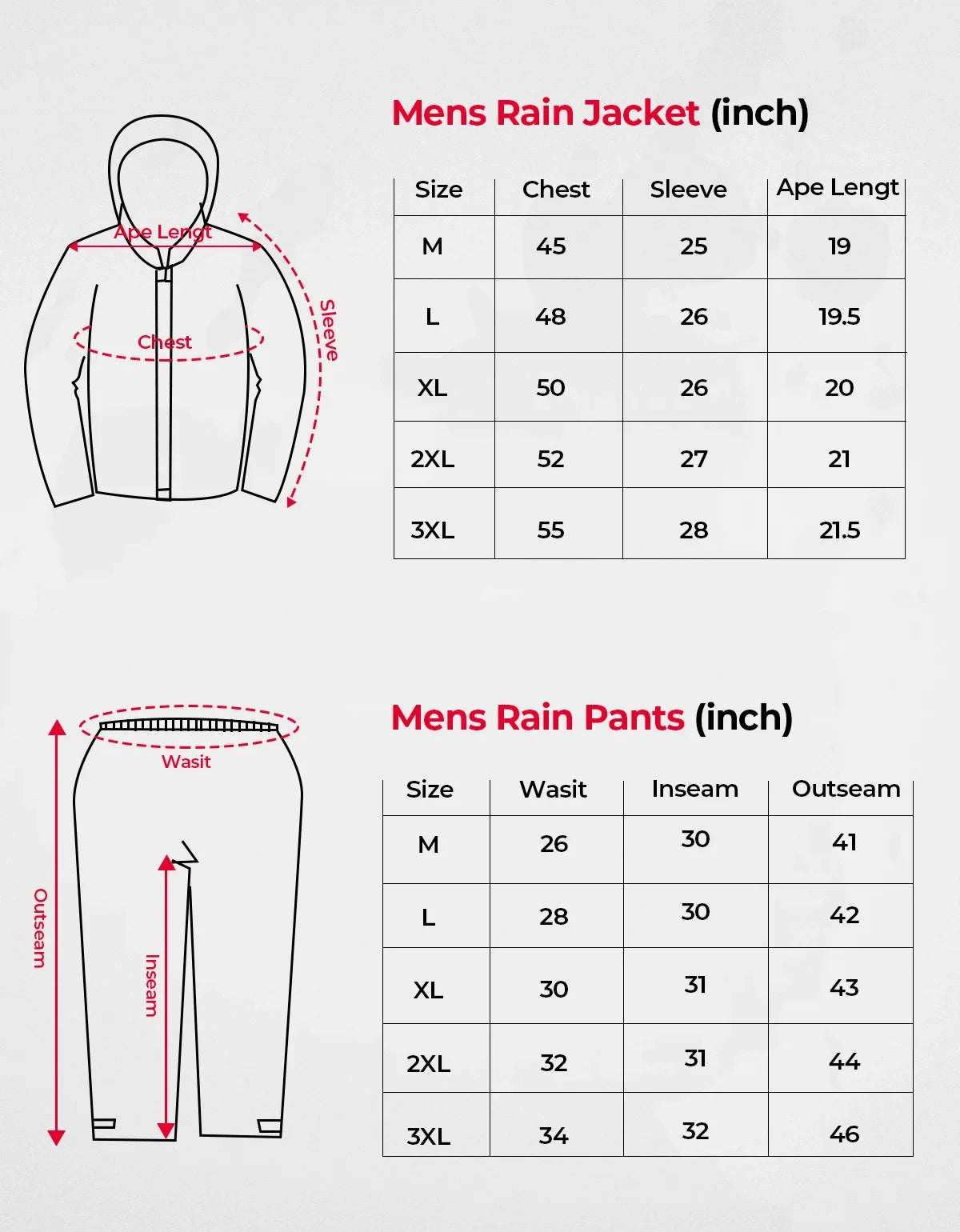 KEMITOUR Men's Waterproof Rain Suit – Jacket & Pants Set Rain Suit Nixie