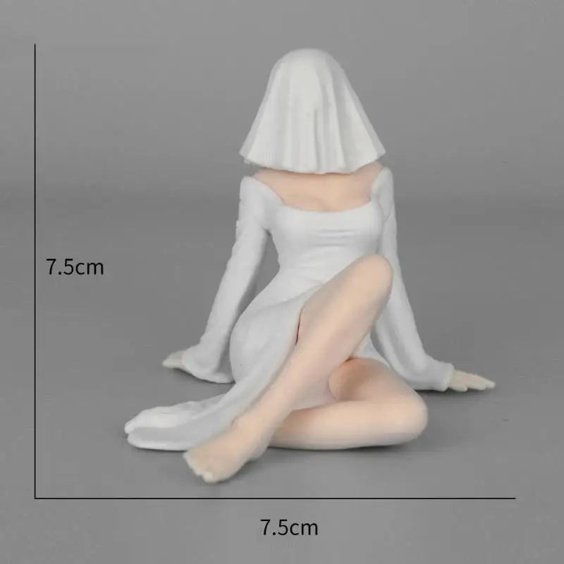 Gothic Black Robe Girl Figurine – Dark Aesthetic Statue Gothic Figurine Nixie A7