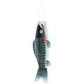 Japanese Koinobori Carp Streamer Flag – Satin Windsock Decor Decorative Flag Nixie black 50cm