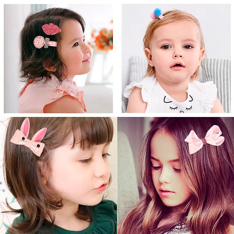 18-Piece Girls Pink Princess Hair Accessories Boxed Gift Set Kids Hair Accessories Nixie