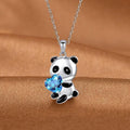 Panda Bear Zircon Pendant Necklace for Women – 9 Colors