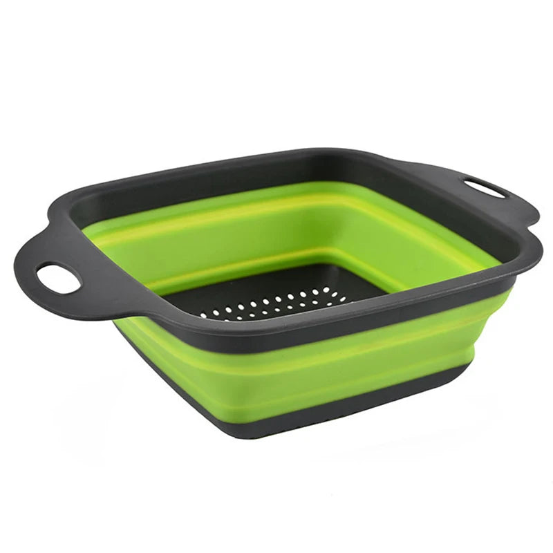 Foldable Silicone Colander Vegetable Washing Basket (1-2pc)