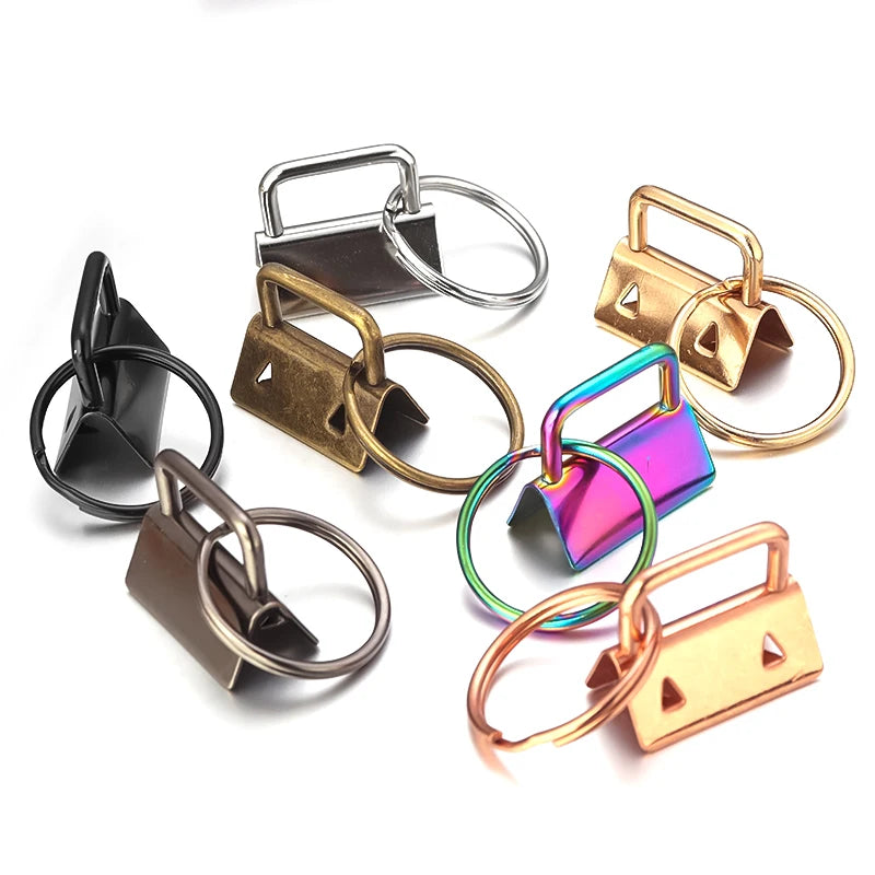 10pcs Metal Belt Clip Key Fob Foldover Connector DIY Hardware Craft Hardware Buckles Nixie