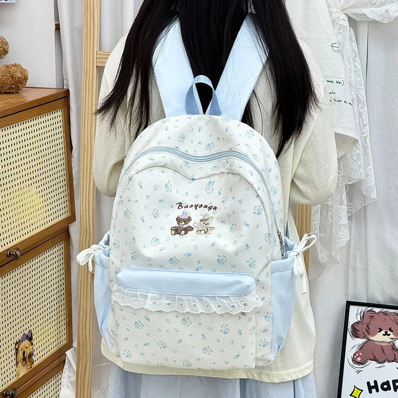Japanese Cartoon Print Backpack for Girls – Cute School Bag Girls School Backpack Nixie