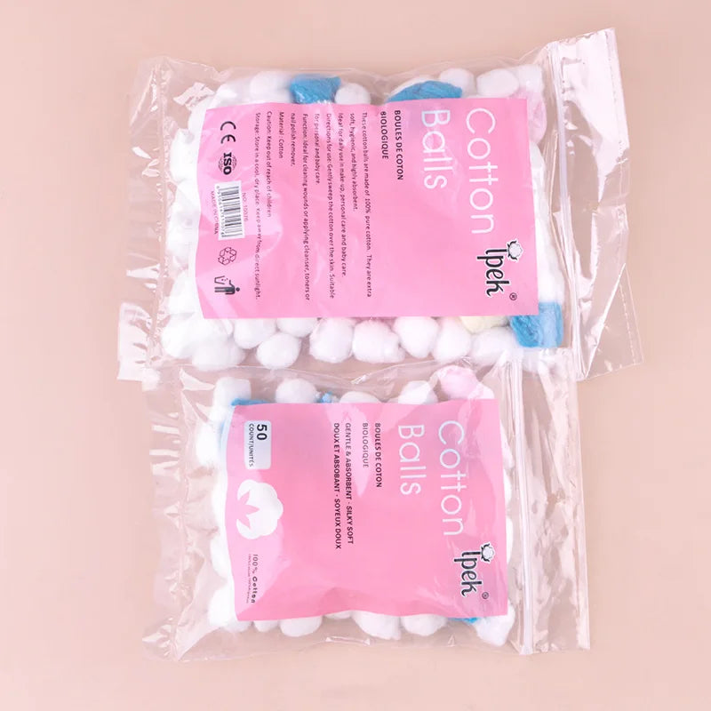 100-Piece Pure Bleached Cotton Balls – Nail & Makeup Use Nail Care Cotton Balls Nixie