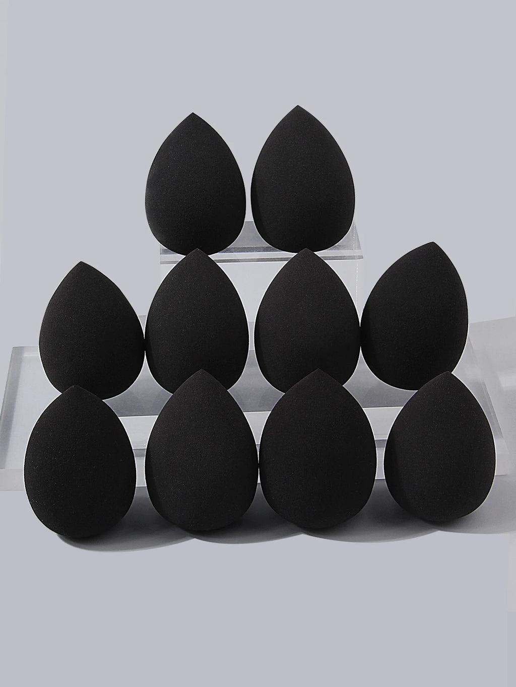10PCS Black Makeup Sponge Eggs – Dry & Wet Foundation Puffs Makeup Sponge Puff Nixie