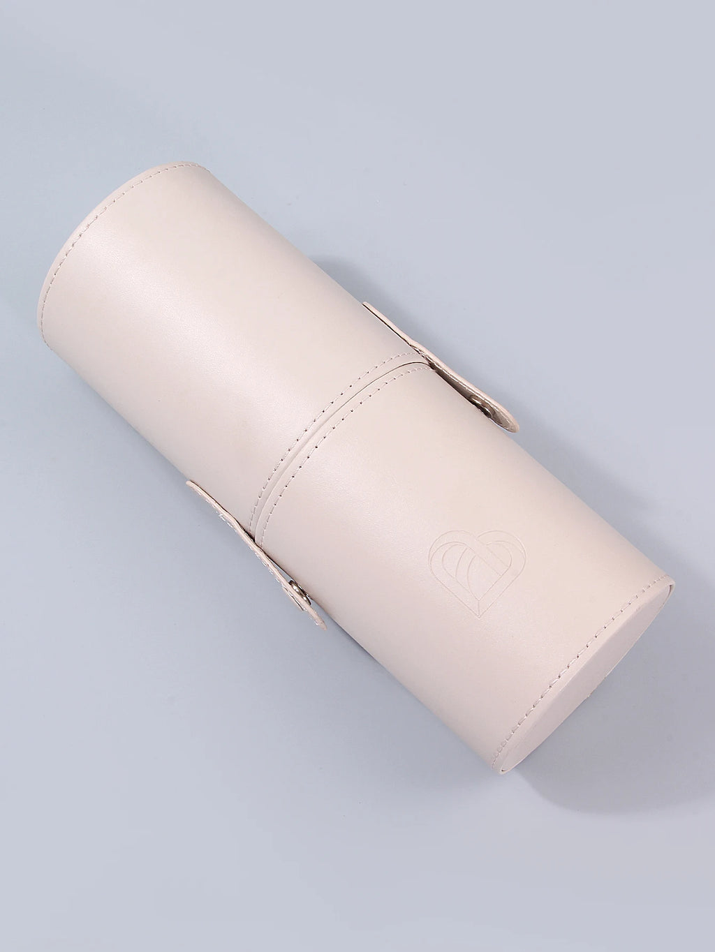 PU Leather Makeup Brush Holder – Large-Capacity Storage Bucket Makeup Brush Holder Nixie Beige