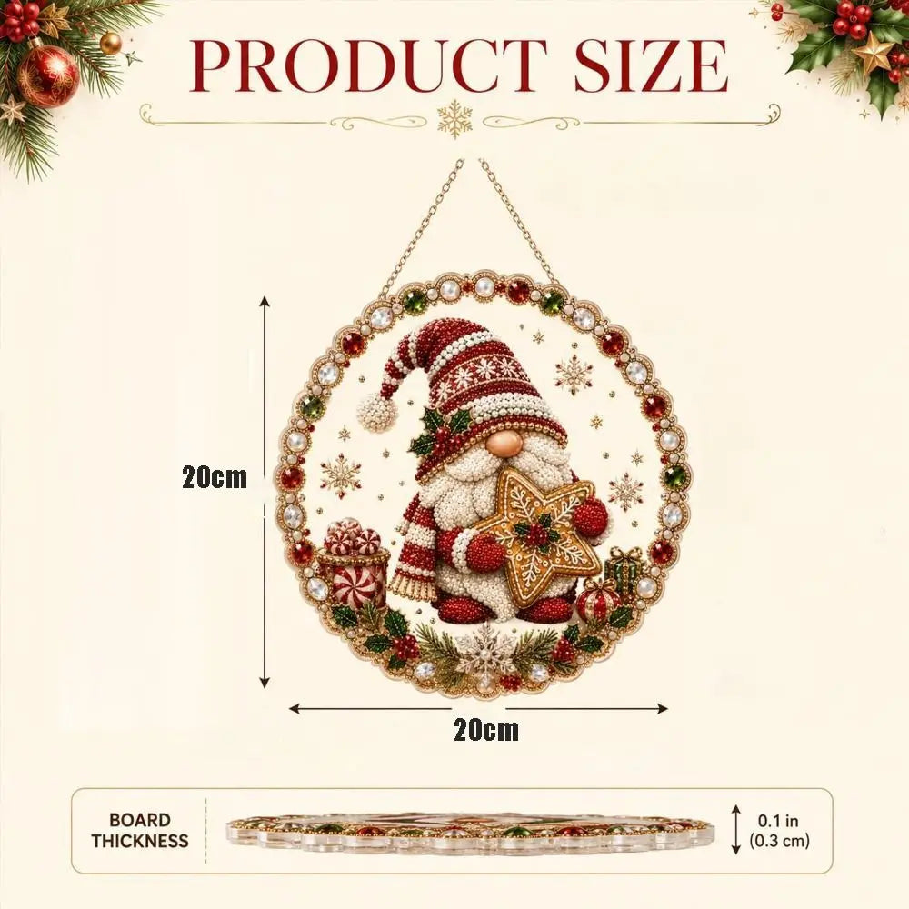 Christmas Pearl Diamond Painting Kit – DIY Acrylic Round Board Diamond Painting Kit Nixie