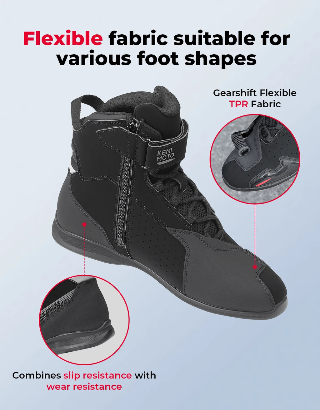 KEMITOUR Men's Motorcycle Ankle Boots – CE Certified Riding Motorcycle Ankle Boots Nixie