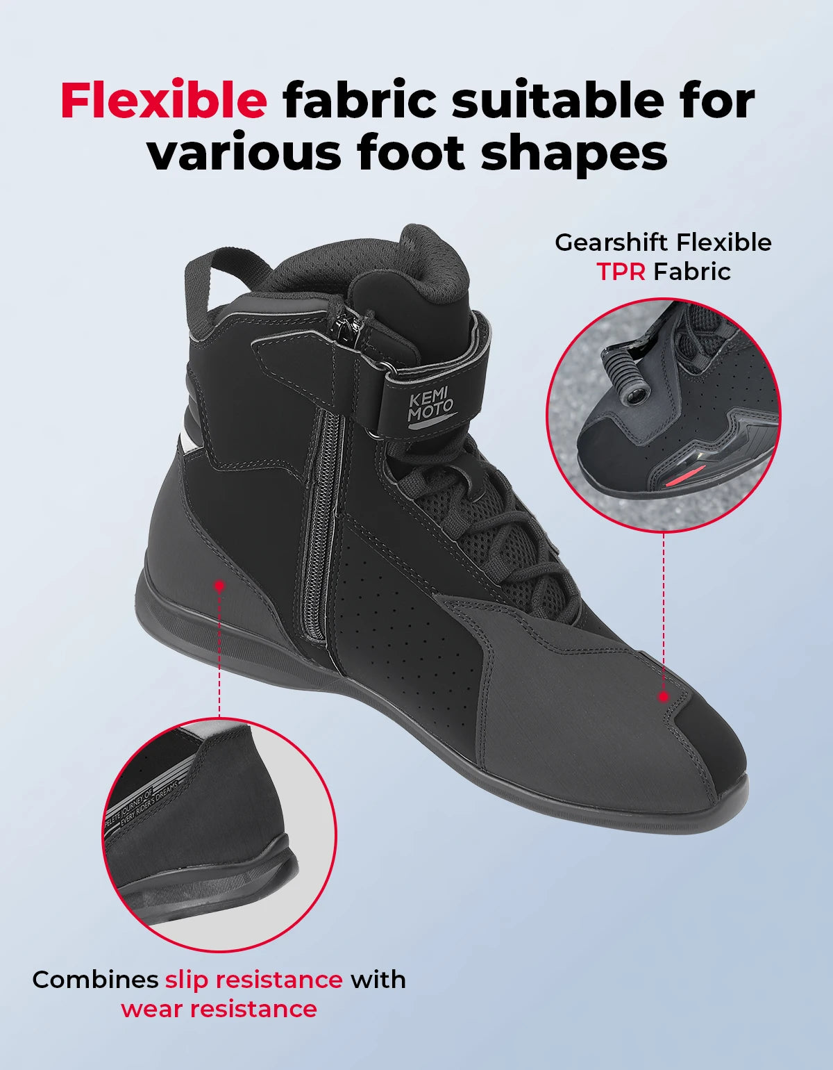 KEMITOUR Men's Motorcycle Ankle Boots – CE Certified Riding Motorcycle Ankle Boots Nixie