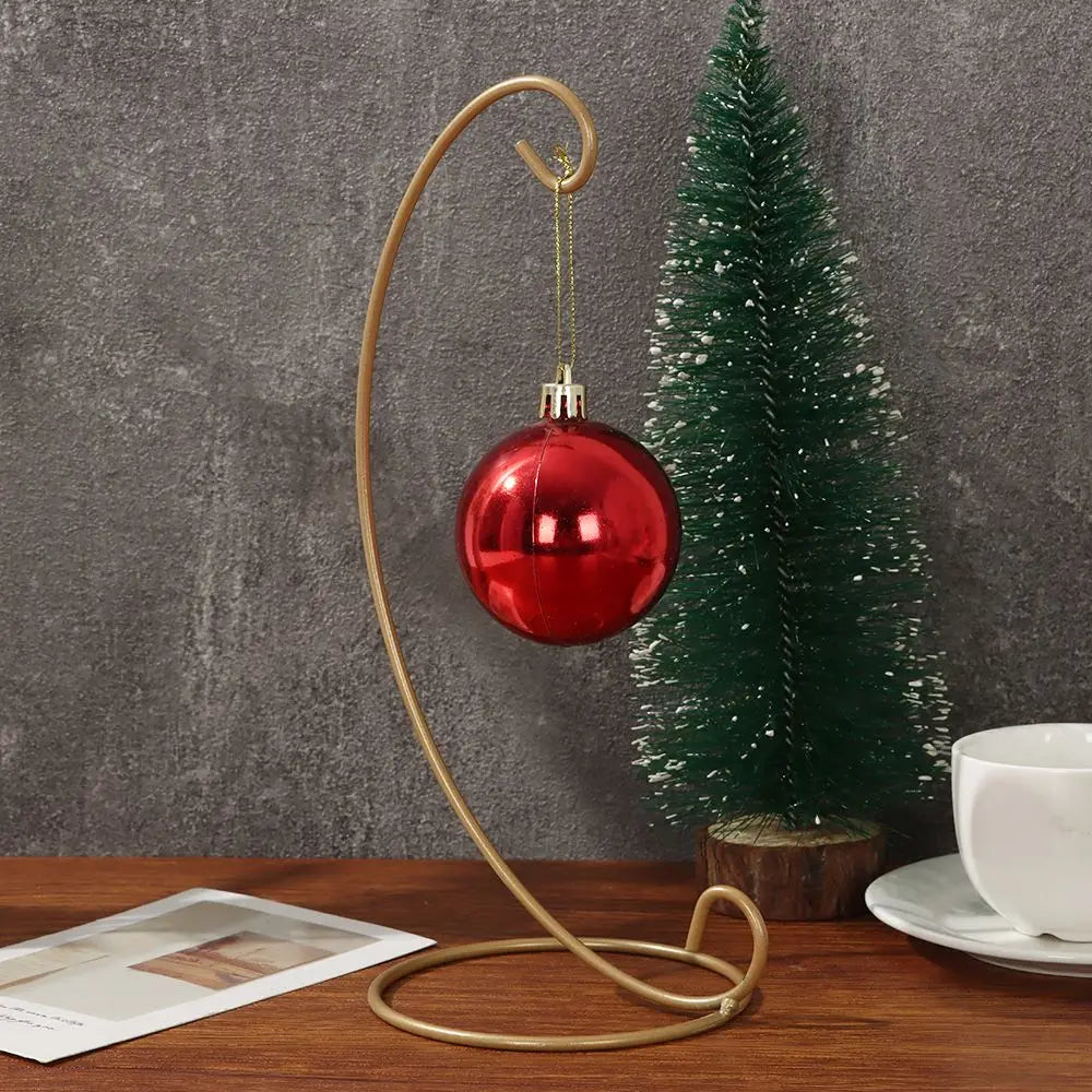 Iron Art Glass Ball Hanging Ornament Stand & Candle Holder