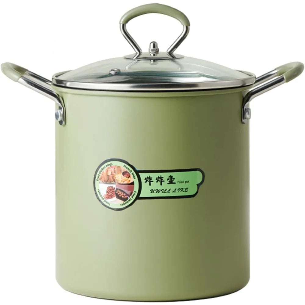 3L Fryer Pot with Basket & Oil Strainer | Mini Pasta Pot Fryer Pot with Basket Nixie 3L Fryer