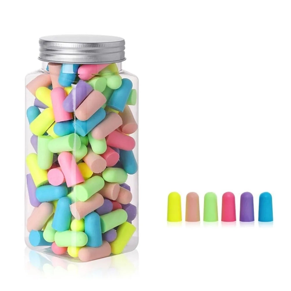 Multicolor Soft Foam Earplugs Slow Rebound – 60 or 120 Pack