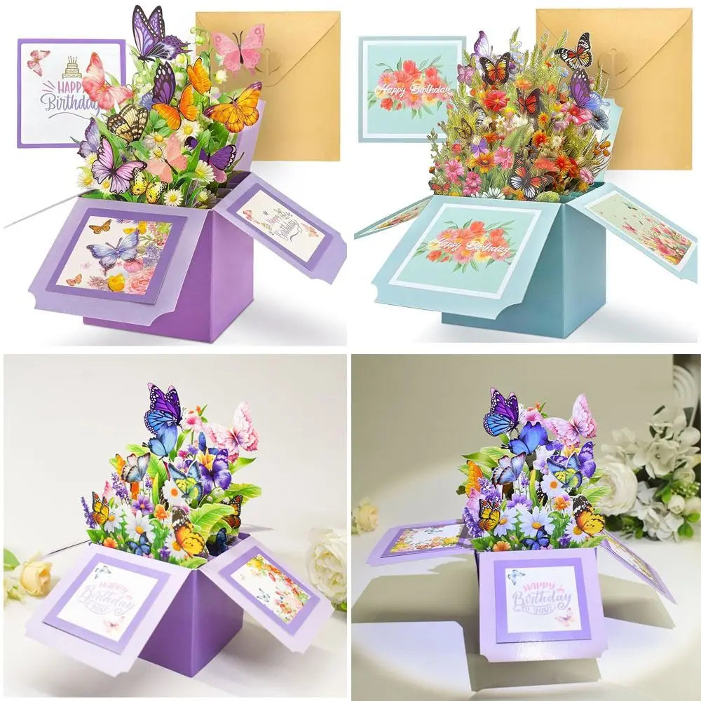 3D Pop-Up Flower Bouquet Greeting Card – Birthday & Wedding Pop-Up Greeting Card Nixie