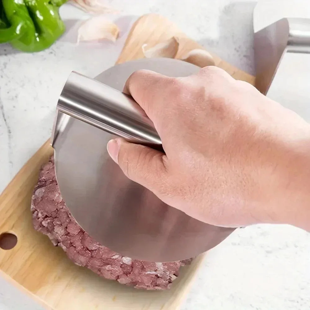 Stainless Steel Smash Burger Press – Non-Stick Patty Maker Burger Press Nixie