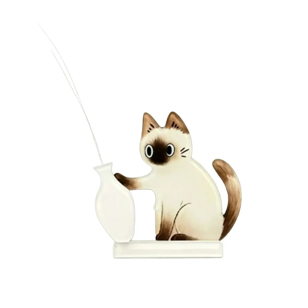 Acrylic Cartoon Cat Magnetic Fridge Sticker & Mini Vase Decor Fridge Magnet Decor Nixie 05