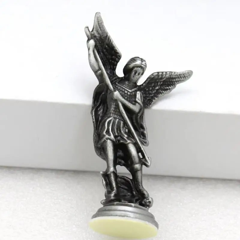 Saint Michael Archangel Figurine – Zinc Alloy Guardian Statue Religious Figurine Nixie