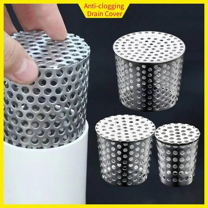 50mm Stainless Steel Drain Cover Insert Filter & PVC Pipe Cap Drain Cover Filter Nixie