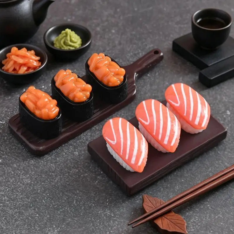 10pcs Mini Sushi Resin Miniature DIY Pendants & Dollhouse Decor Resin Craft Miniatures Nixie