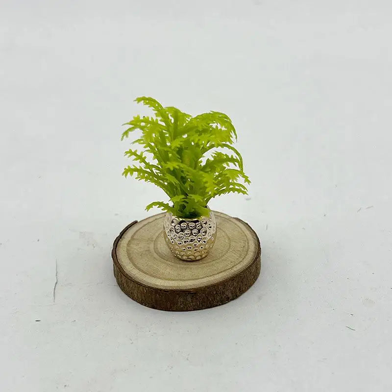 5Pcs 1:12 Dollhouse Mini Potted Plants Miniature Garden Decor Dollhouse Miniature Decor Nixie