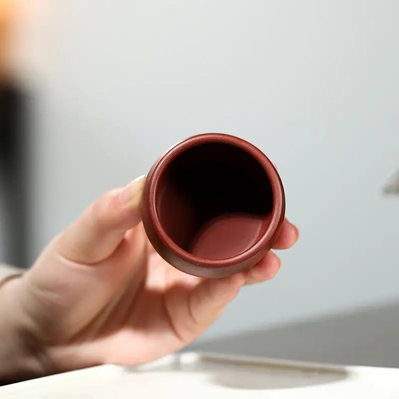 Yixing Purple Clay Tea Cup – Handmade Zisha Kung Fu Teacup Zisha Tea Cup Nixie