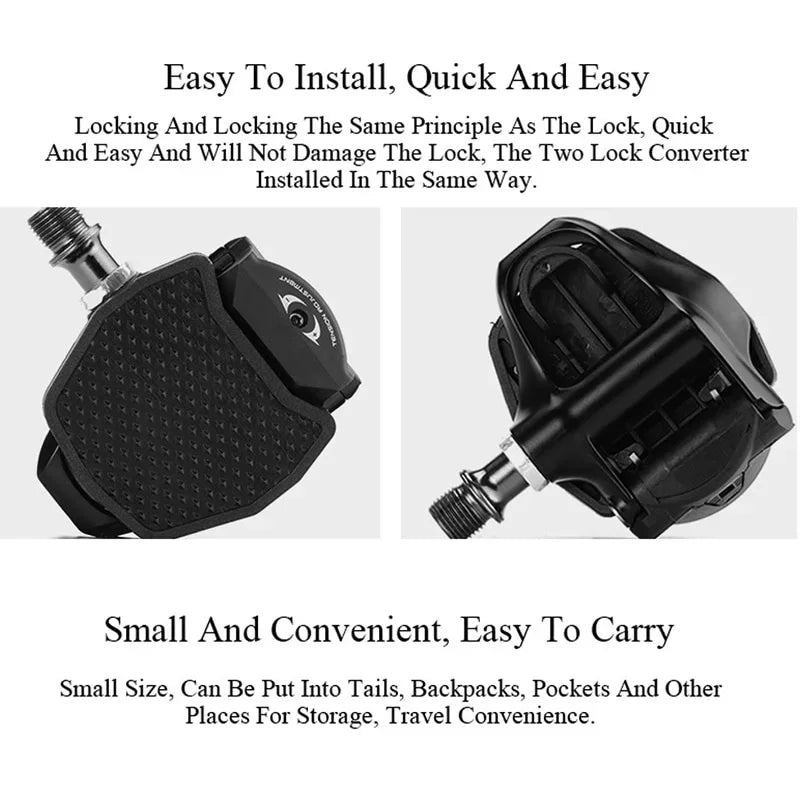 BUCKLOS Road Bike Pedal Adapter – SPD-SL & LOOK KEO Converter Bike Pedal Adapter Nixie