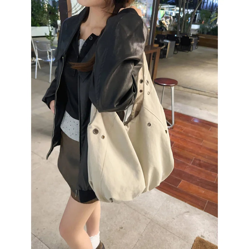 Large Capacity Canvas Nylon Women's Shoulder Tote Bag