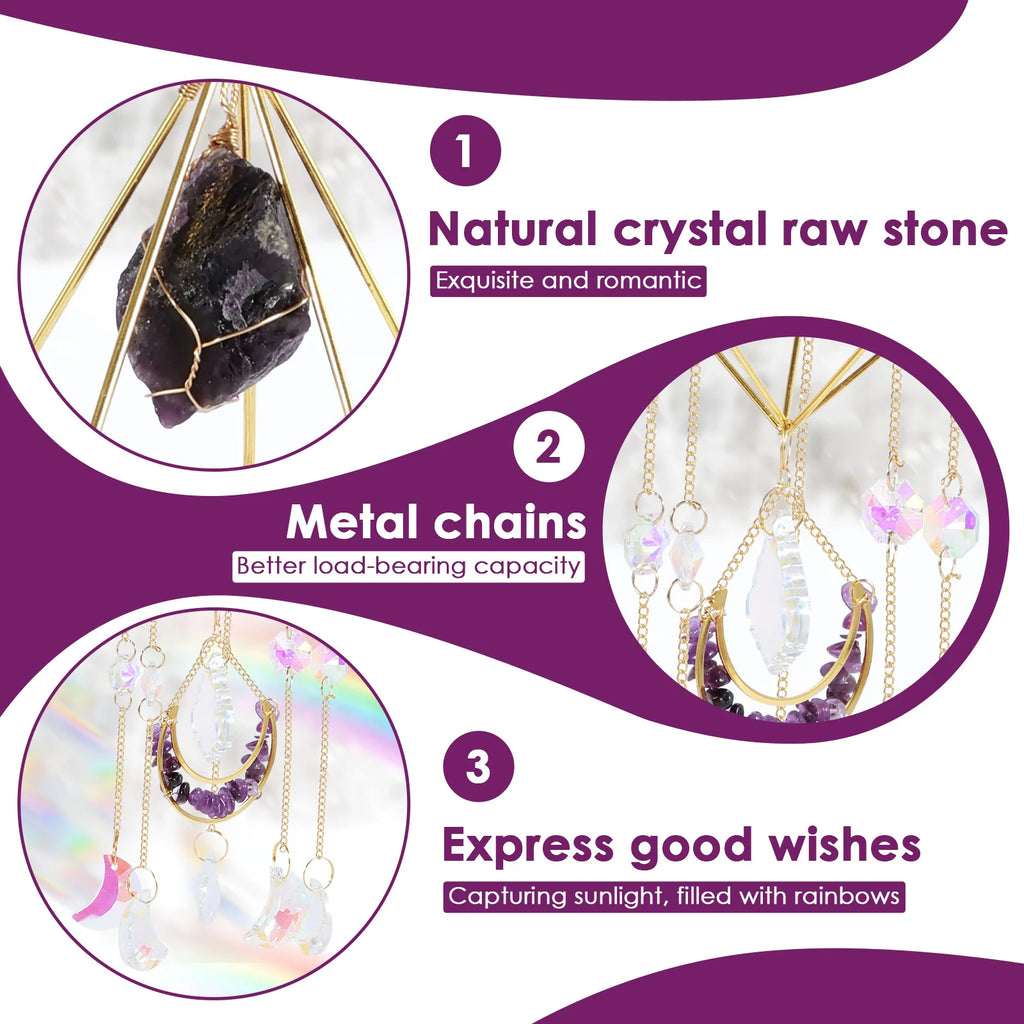 Hanging Crystal Suncatcher for Window & Garden Décor Crystal Suncatcher Nixie