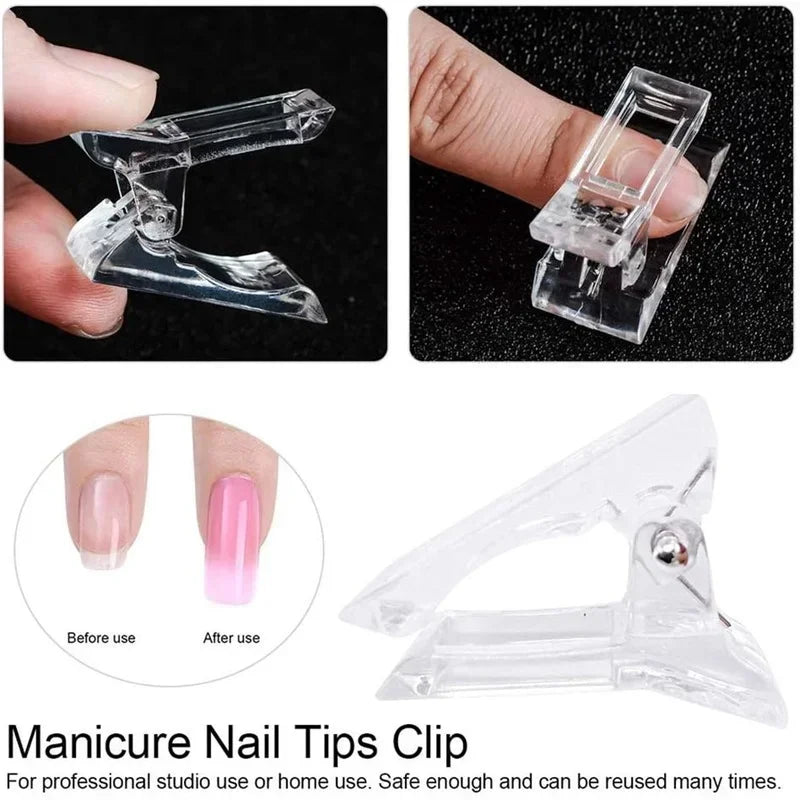 5-Piece Gel Nail Extension Clips | Quick Building Manicure Clamps Nail Extension Clips Nixie