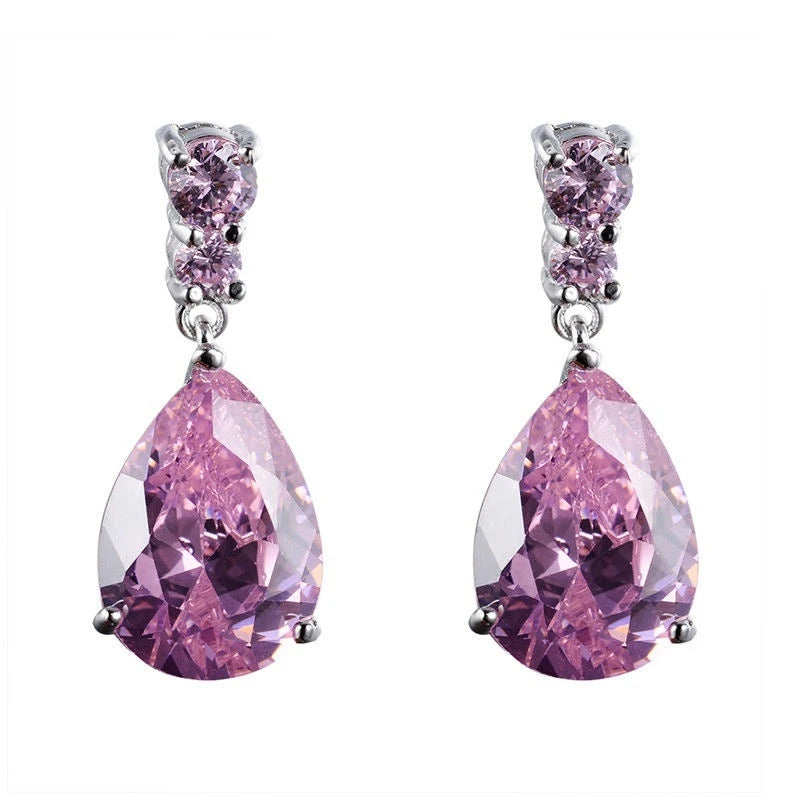 Women's Crystal Teardrop Drop Earrings – Wedding & Party Jewelry