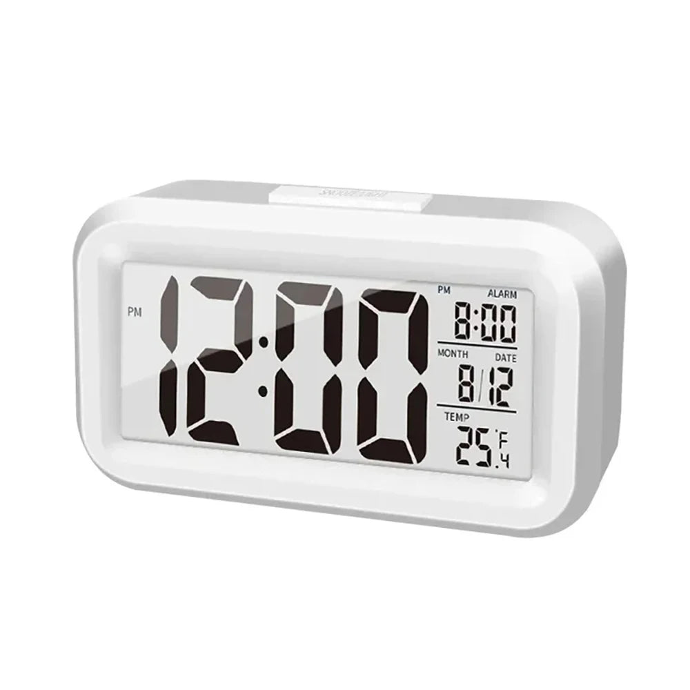 LED Digital Alarm Clock with Backlight, Snooze & Calendar Digital Alarm Clock Nixie