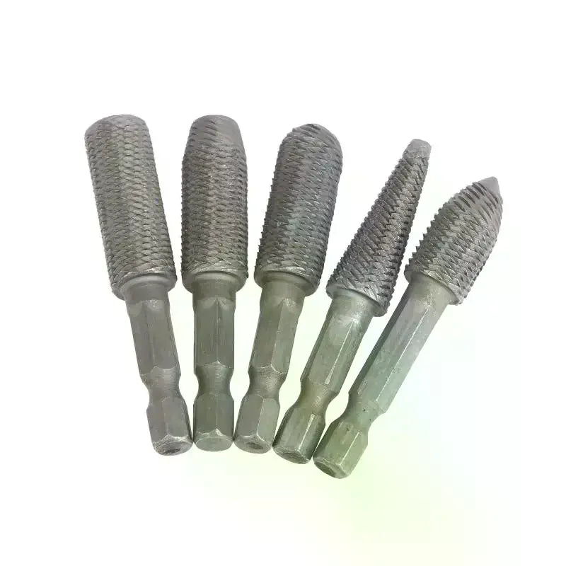 5-Piece Tungsten Carbide Rotary Burr Die Grinder Bit Set