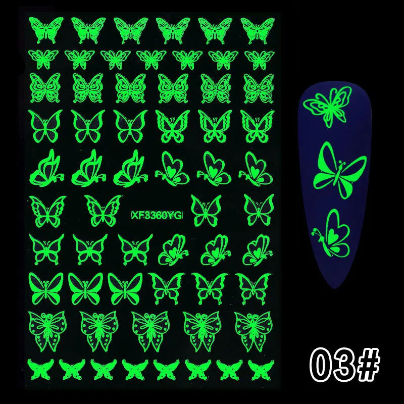 Christmas Snowflake 3D Nail Art Decals – Foil Stickers 4-30 Sheets Nail Art Decals Nixie 03