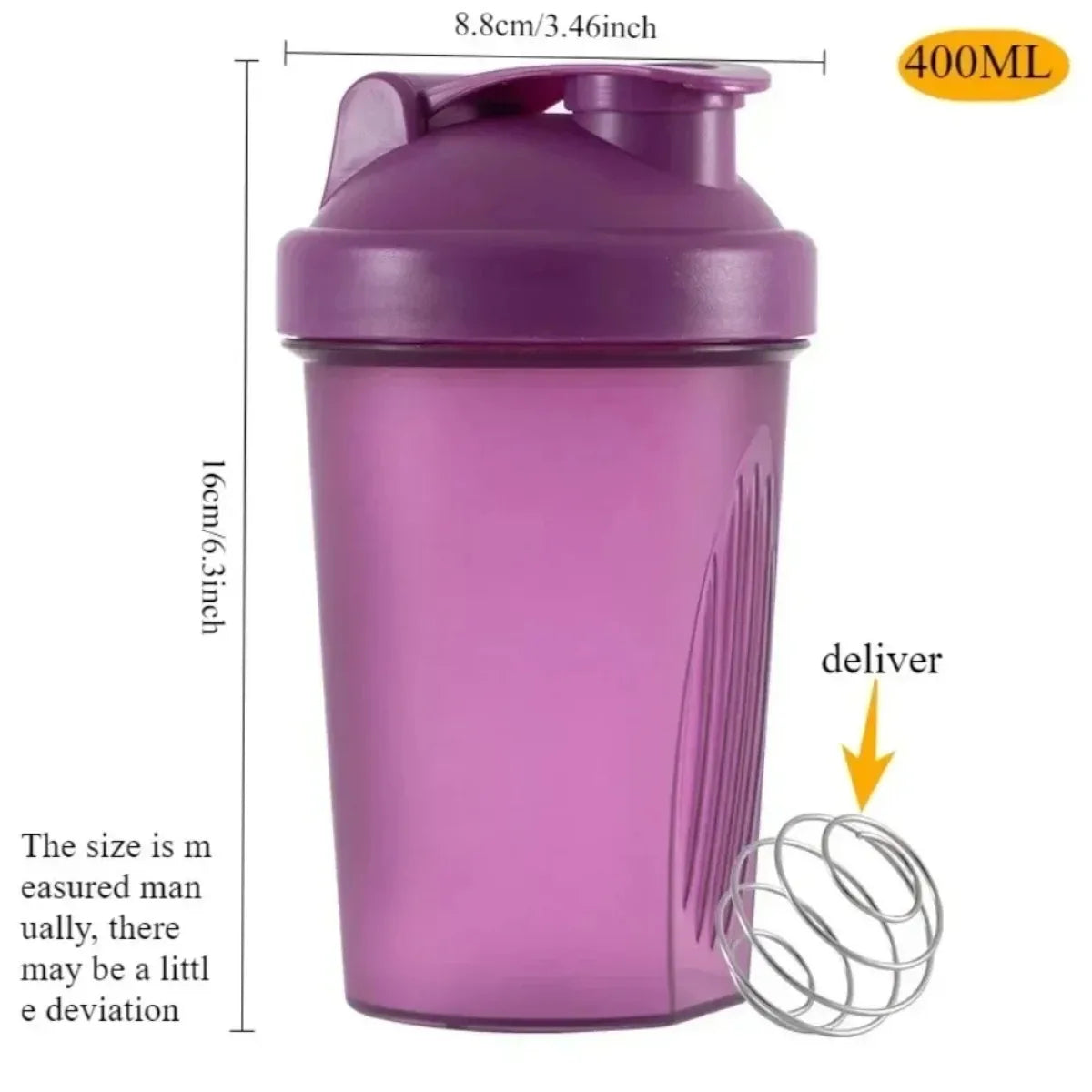 400ml Tritan Protein Shaker Cup with Metal Ball | 30oz Sport Protein Shaker Bottle Nixie
