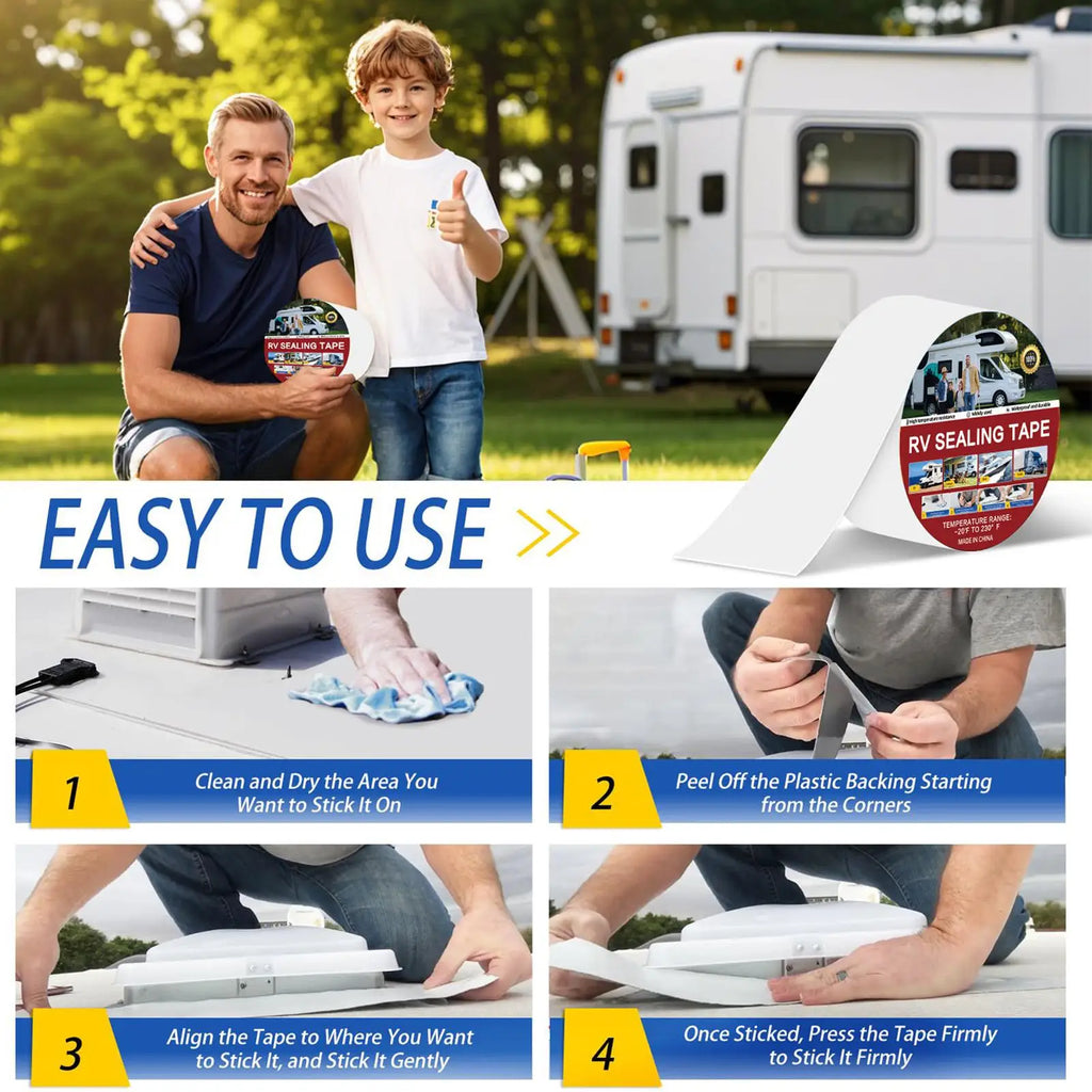 RV Roof Butyl Tape – Waterproof Motorhome Leak Repair Seal RV Repair Tape Nixie