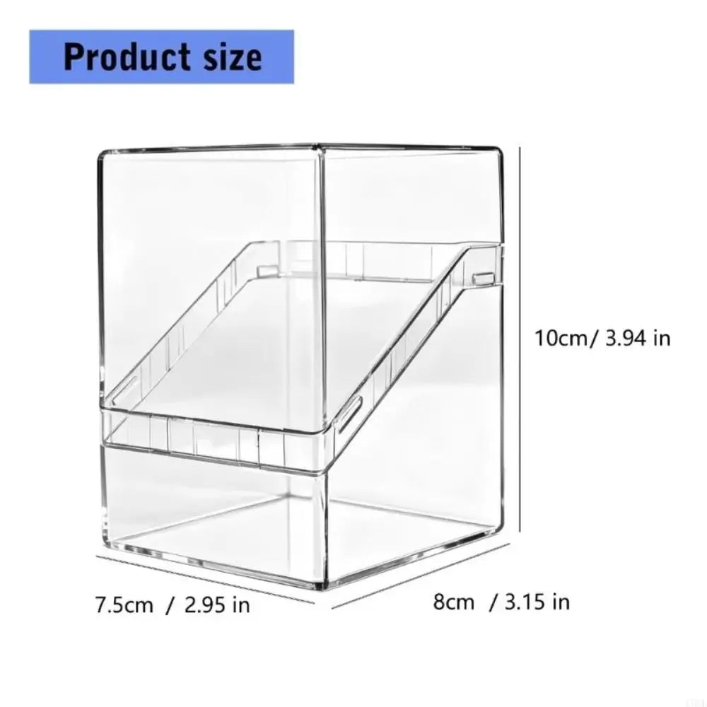 Acrylic TCG Card Storage Box – 100-Card Transparent Organizer Card Storage Box Nixie