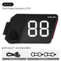Bike Tail Light Number Plate USB-C Rechargeable Rear Lamp Bicycle Tail Light Nixie Black