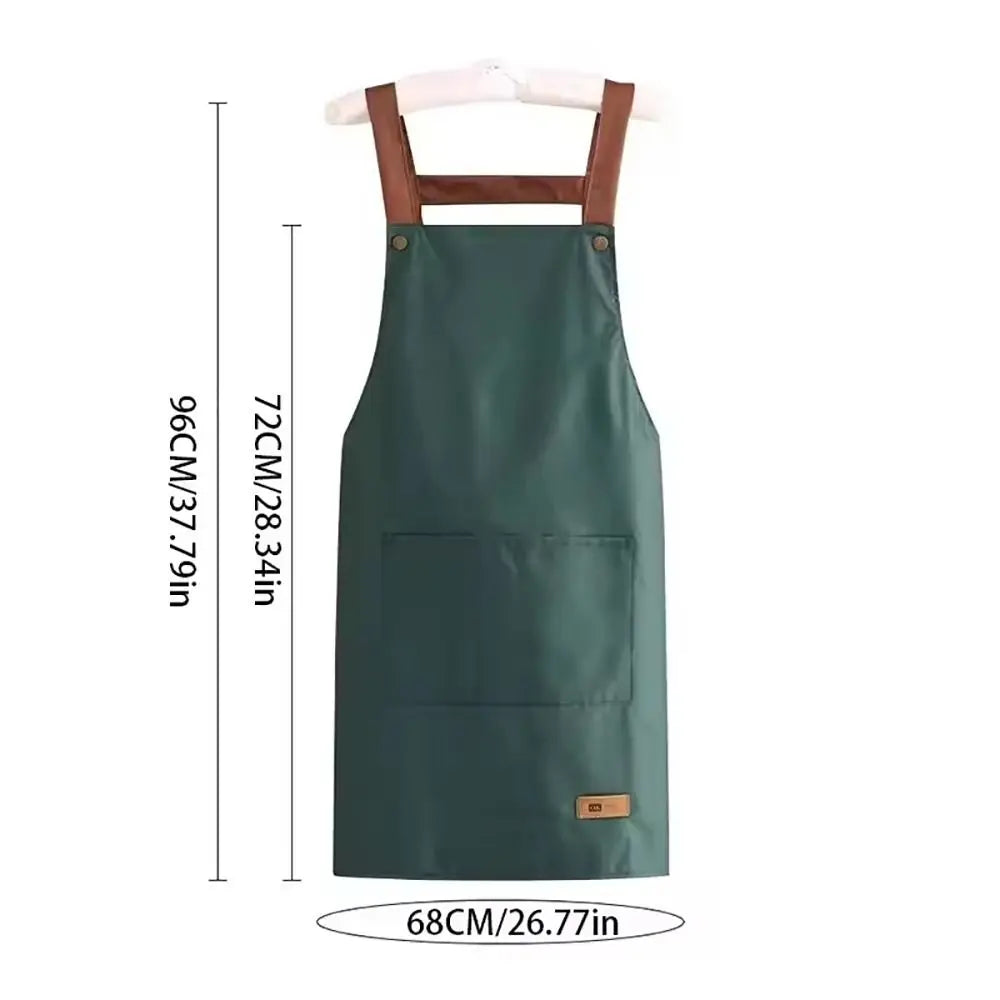 Waterproof Kitchen Apron with Pockets – Oil-Proof Unisex Kitchen Apron Nixie