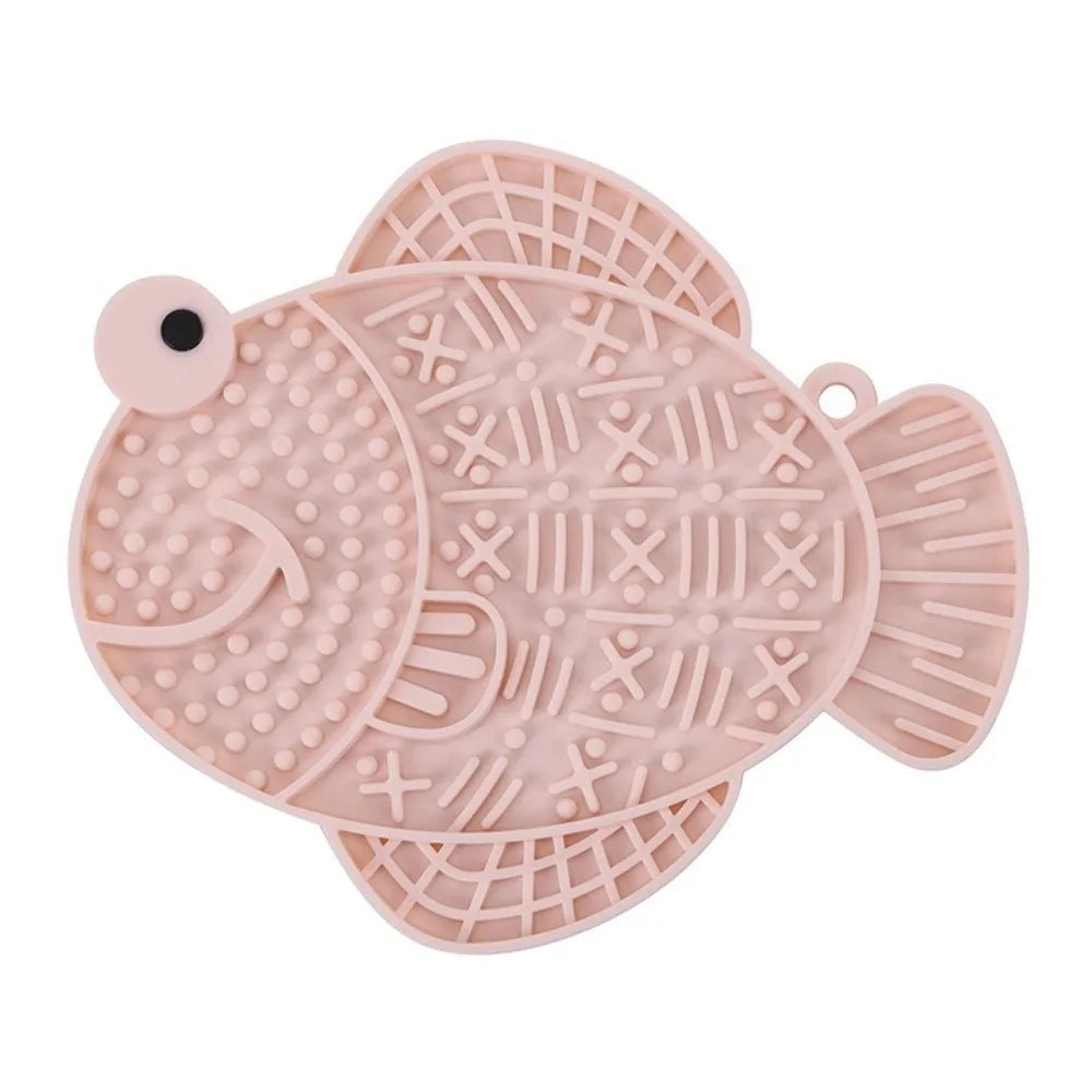 Silicone Slow Feeder Lick Mat – Frog & Fish Shape for Dogs