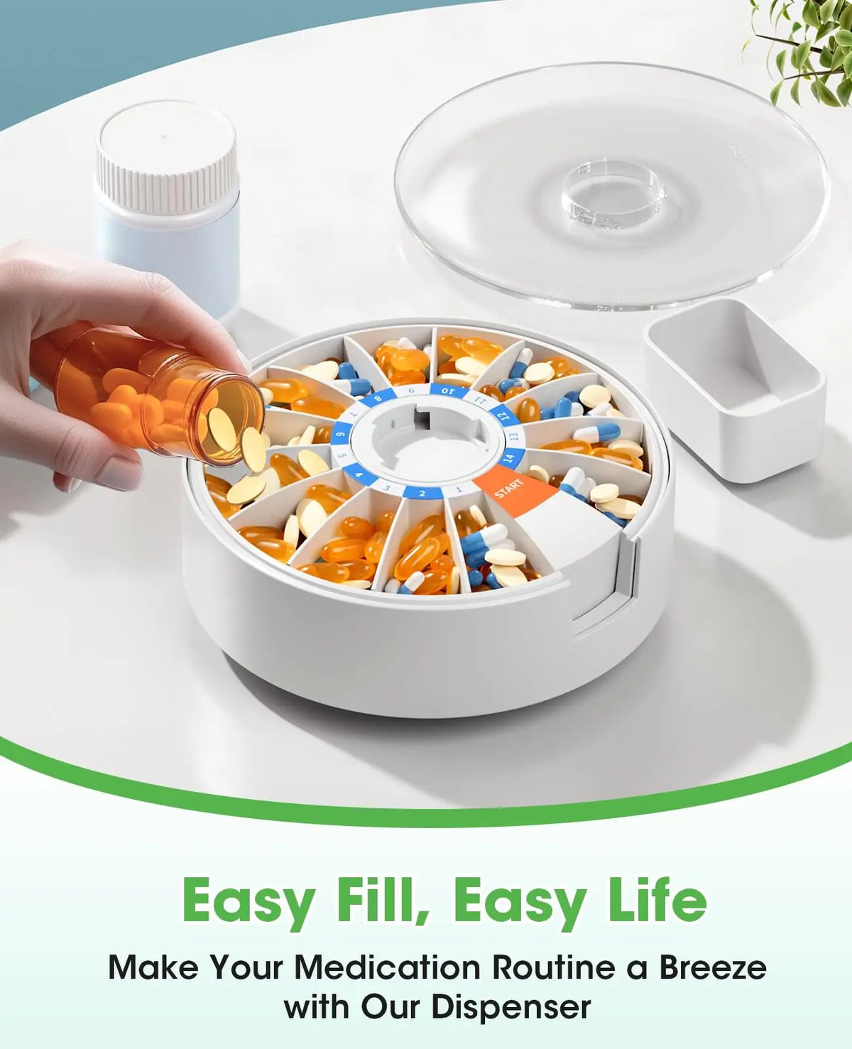 14-Day Pill Organizer & Tablet Cutter Combo Set Pill Organizer Set Nixie